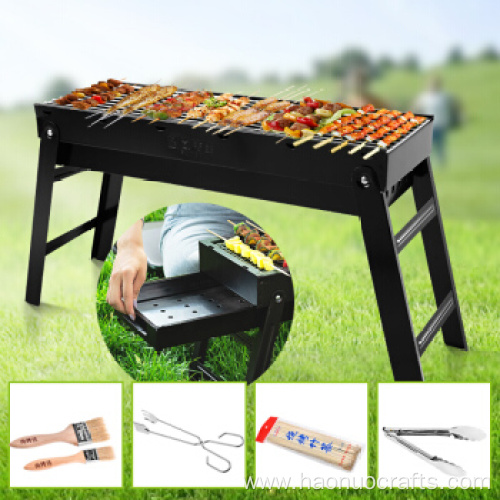 grill Outdoor portable charcoal strip barbecue set